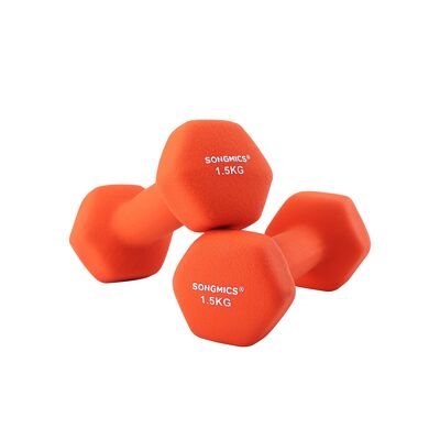 Mancuernas 2 x 1,5 kg naranja