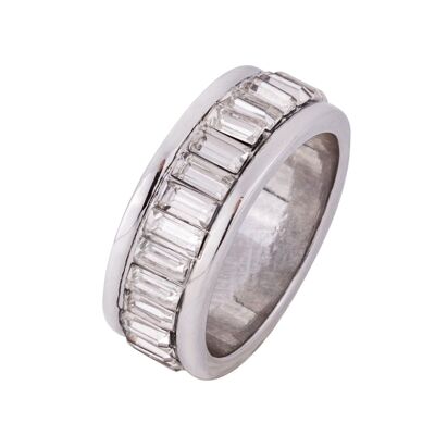 Alesha Base Alloy Crystal Fixed Sizing Ring