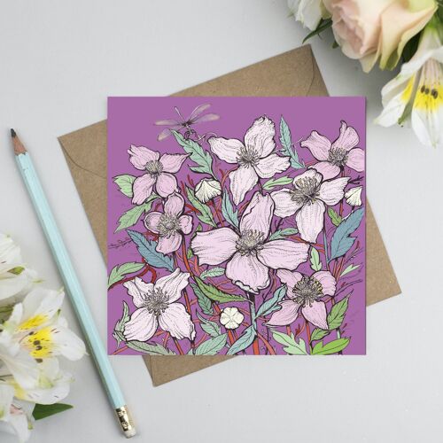 Clematis Elizabeth Greeting Card