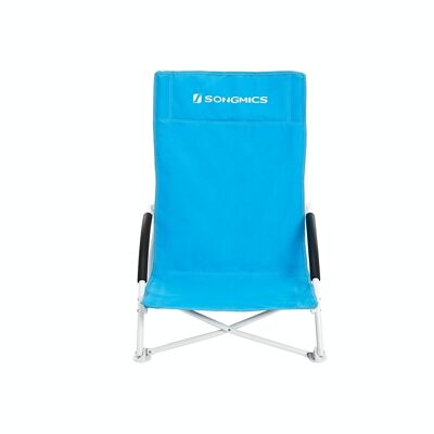 Beach chair with high backrest