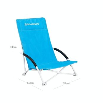 Chaise de plage avec dossier haut 7