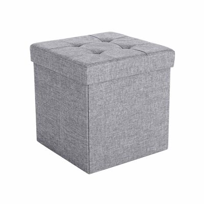 Pouf con vano contenitore Grigio scuro