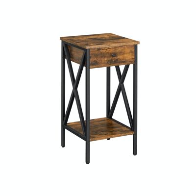 Bedside table vintage brown-black