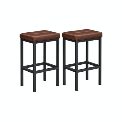 Bar stool set of 2 bar stools 40 x 30 x 62 cm backless