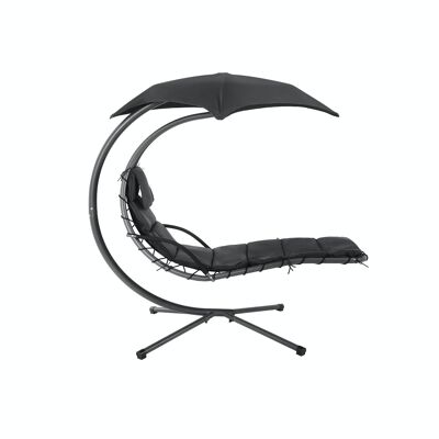 Chaise longue flottante noire