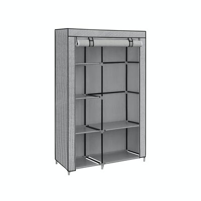 Wardrobe with clothes rail