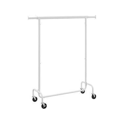Clothes rack with pull-out clothes rail