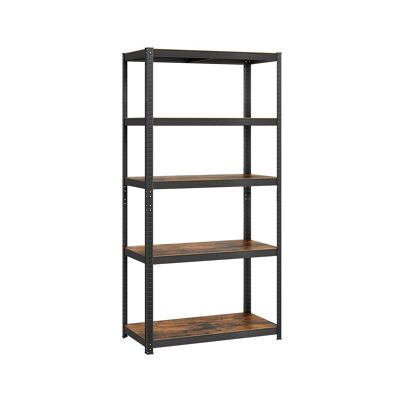 Standing shelf with metal frame
