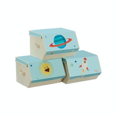 Set di 3 scatole portaoggetti per bambini