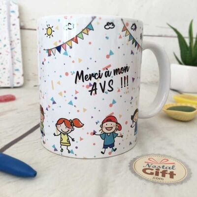 Mug - "Merci à mon AVS" - Idée cadeau école maternelle