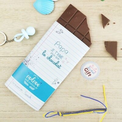 Milk chocolate bar - "Daddy, I love you more than chocolate"