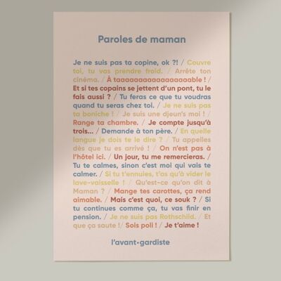 Poster - Mom's Sayings (New Size) 💬