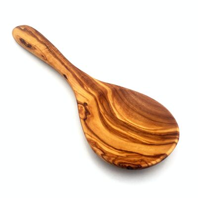 Extra wide serving spoon 26 cm made of olive wood