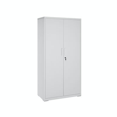 Mueble TV 140 con 2 puertas, salón comedor, Modelo WIND, color estructura  Blanco, color puertas Puccini, medidas 140x40x57cm de altura.