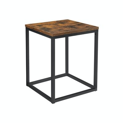 Industrial style side table with steel frame