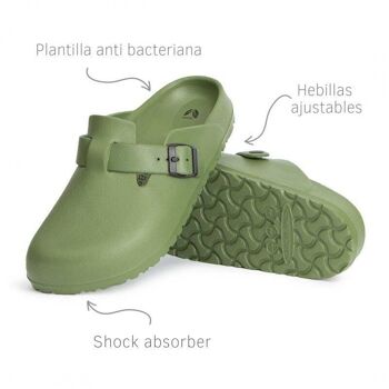 Sabot mule bio EVA vert militaire Desalia 3