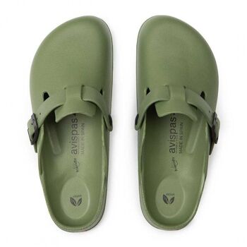 Sabot mule bio EVA vert militaire Desalia 4