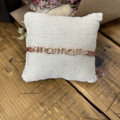 Rose gold mom bracelet