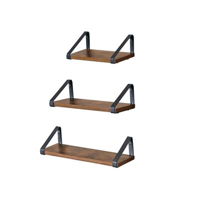 Industriële look wandplanken set van 3 30 x 12 x 11 cm (L x B x H)