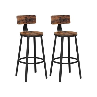 Industrial design bar stool set of 2