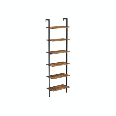 Sturdy in industrial style with 6 shelves