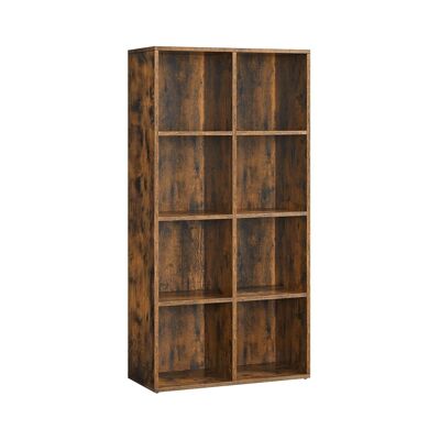 Bookcase with 8 compartments