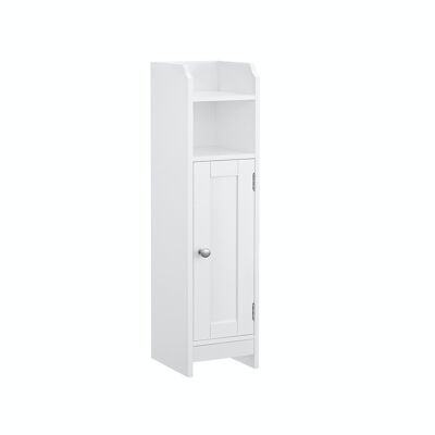 Narrow bathroom cabinet with door
