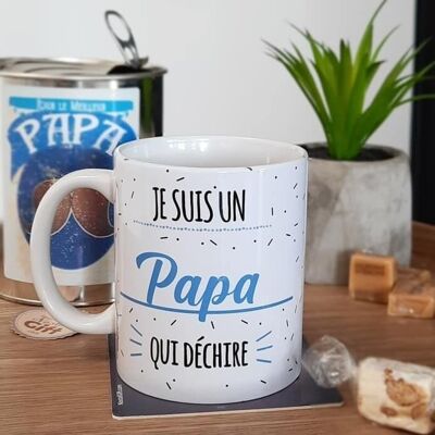 Taza "Soy un papá que arranca" - Regalo papá