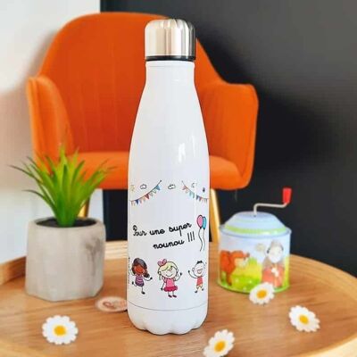 Insulated transport bottle - For a super nanny - Nanny gift