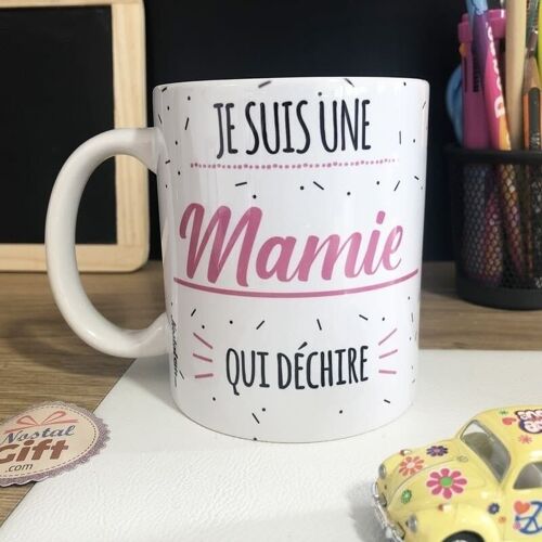 Mug "Je suis une mamie qui déchire" - Cadeau grand-mère