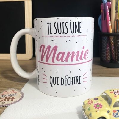 Mug "I am a granny who rocks" - Grandma gift