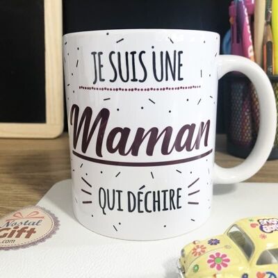 Taza "Soy una mamá rockera" - Regalo de mamá