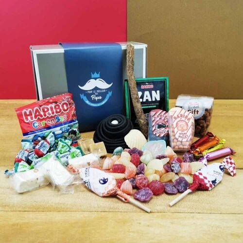 Buy wholesale Bonbon Papa box - For the best of dads: retro 60s candy box