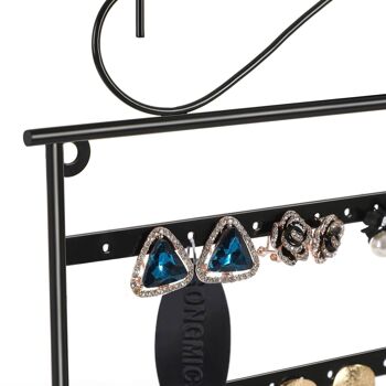 Porte-bijoux pour boucles d'oreilles et colliers noir 6