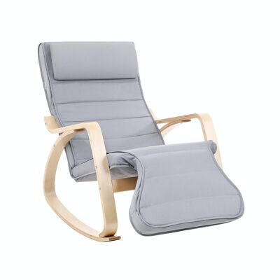 Relax chair with footrest Light grey