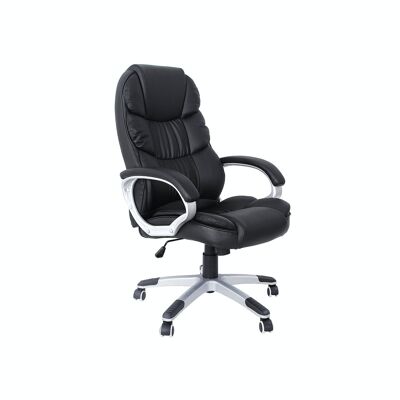 Black leatherette office chair