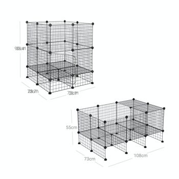 Cage DIY 32 panneaux grillagés métalliques 8