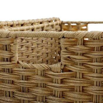 Panier à linge poly rotin 110 L naturel 7