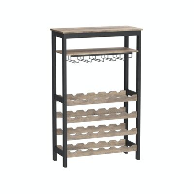 Wine rack with glass holder