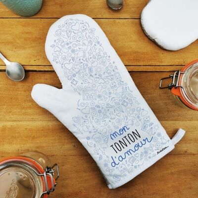 Kitchen pot holder "Mon Tonton d'amour" - Uncle gift