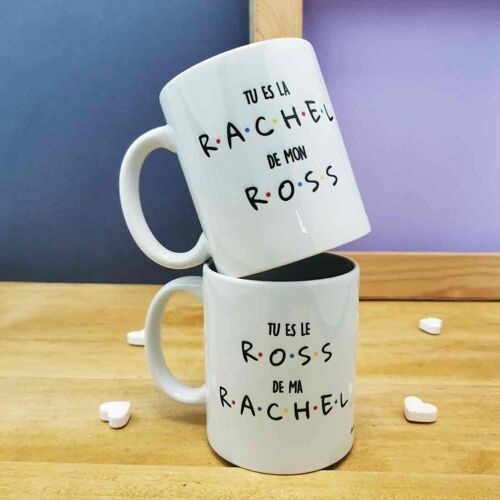 Mug duo "Tu es la Rachel de mon Ross"