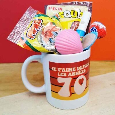 TAZZA "Ti amo dagli anni '70" - Dolci retrò anni '70