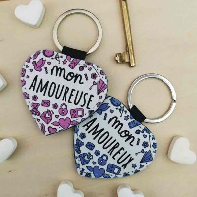 "My lover" duo key ring