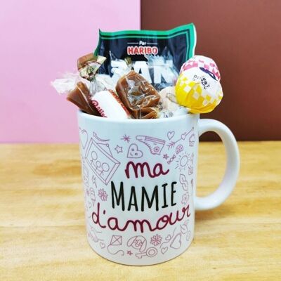 MUG "my loving grandma" retro sweets 60 - Grandma gift