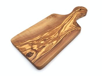 Planche à découper avec poignée faite à la main en bois d'olivier 1