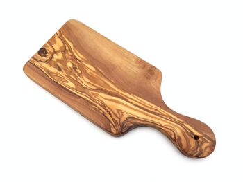 Planche à découper avec poignée faite à la main en bois d'olivier 2
