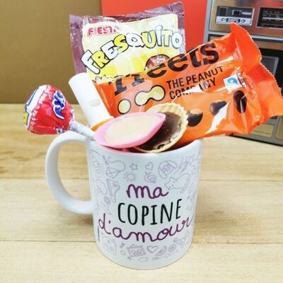 MUG "my girlfriend of love" retro sweets 70 - Girlfriend gift