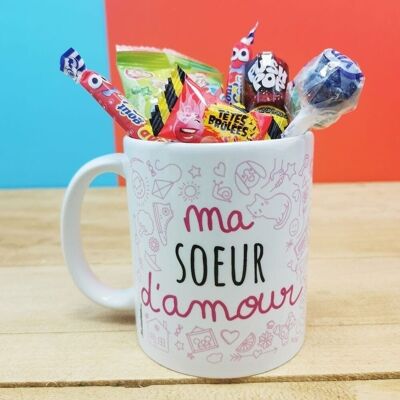 TAZA "mi querida Sister" retro dulces 90 - Sister Gift