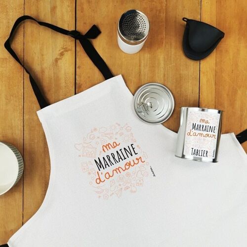 Tablier de cuisine - "Ma Marraine d'amour" - Cadeau Marraine