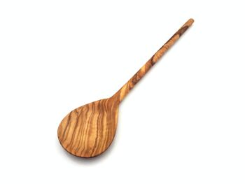 Cuillère de cuisine manche rond 30 cm en bois d'olivier 1